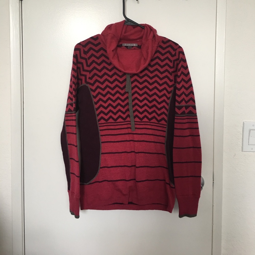 Smartwool chevron striped turtle neck.